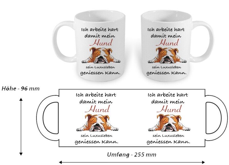 Hunde Tasse mit Spruch Druck, Personalisiert Mit Name Und Foto