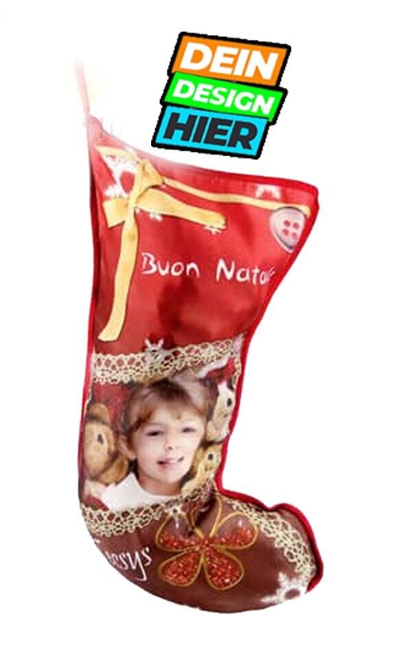 Weinachtsstrumpf Mit Dein Motiv / Foto / Logo… Geschenkidee