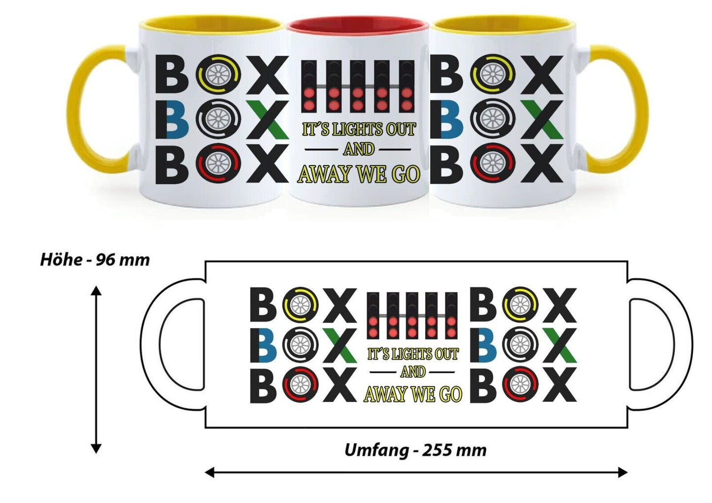 Tasse, Box, Box, Box Mit DEIN NAME, Formel 1, F1, Motorsport, Geschenkidee…