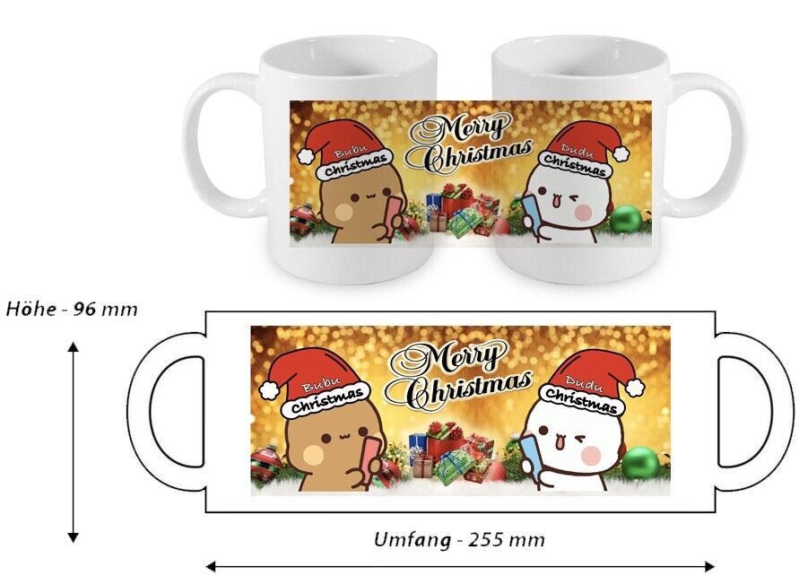 BUBU DUDU SPRUCH Tasse Weihnacht idee für Freunde Familie Kollegen Lustig Süß