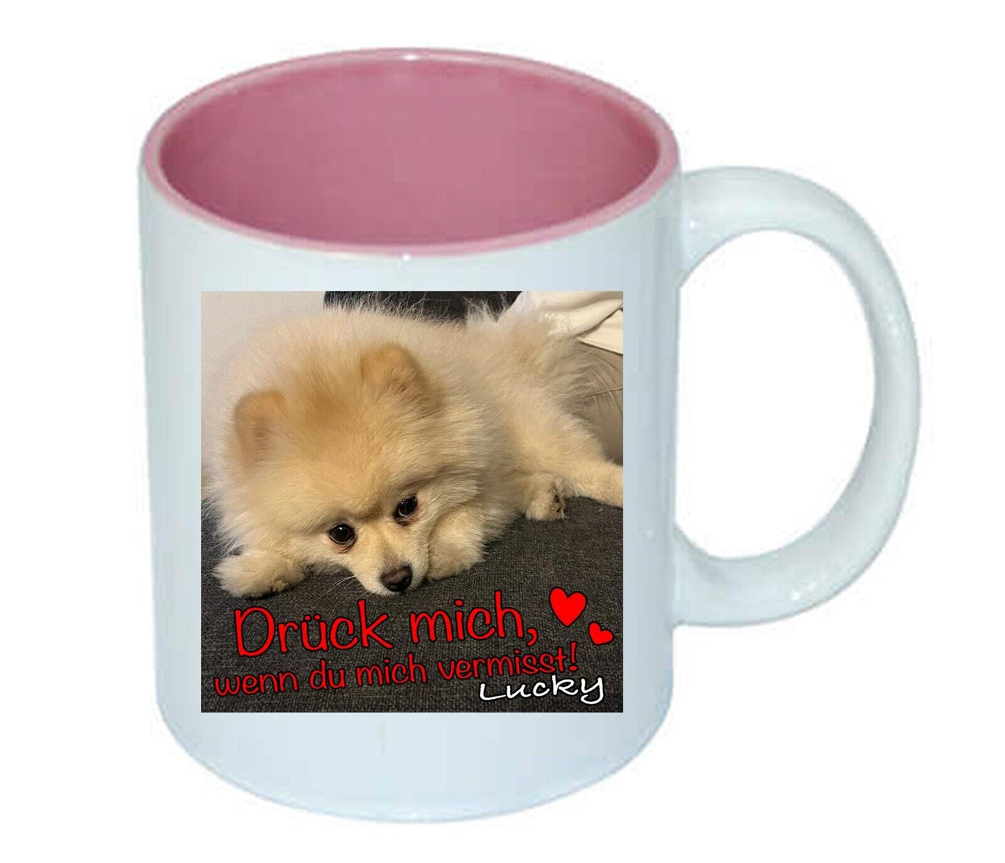 personalisiertes Hunde Tasse | fotoTasse - Drück Mich, wenn du Mich vermisst