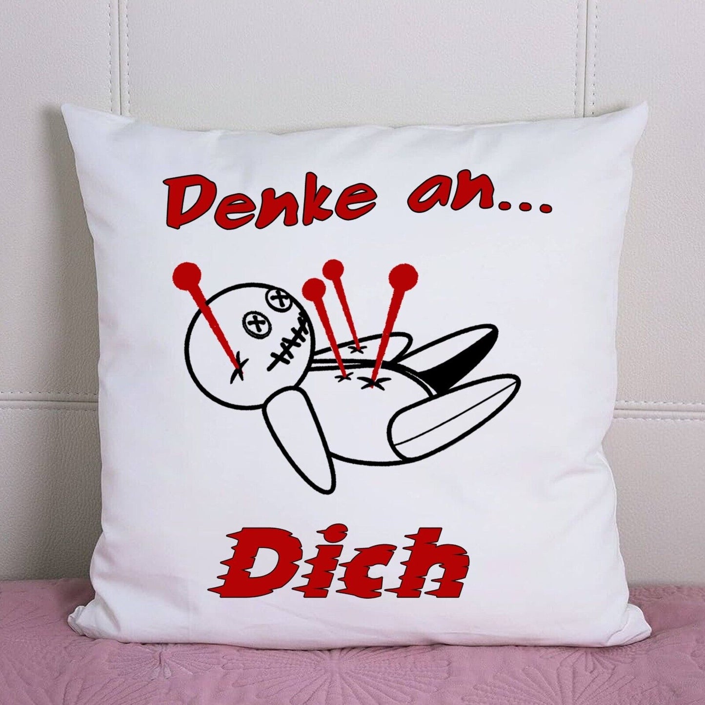 Denke An Dich Kissen Geschenk Idee Lustig Ironisch Für Geschenke Mal Anders LOL