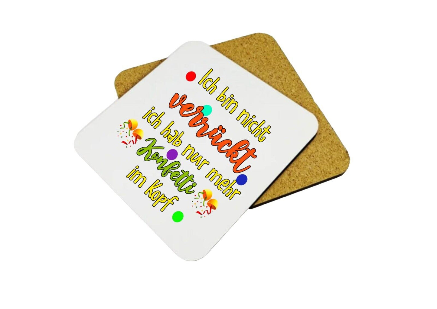 Tasse+Untertasse Confetti, Geschenk Idee, Freunde Kollegen Familie Lustig