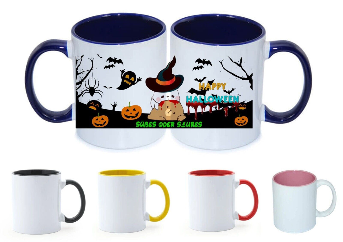 BUBU DUDU SPRUCH Tasse, Halloween Motiv.