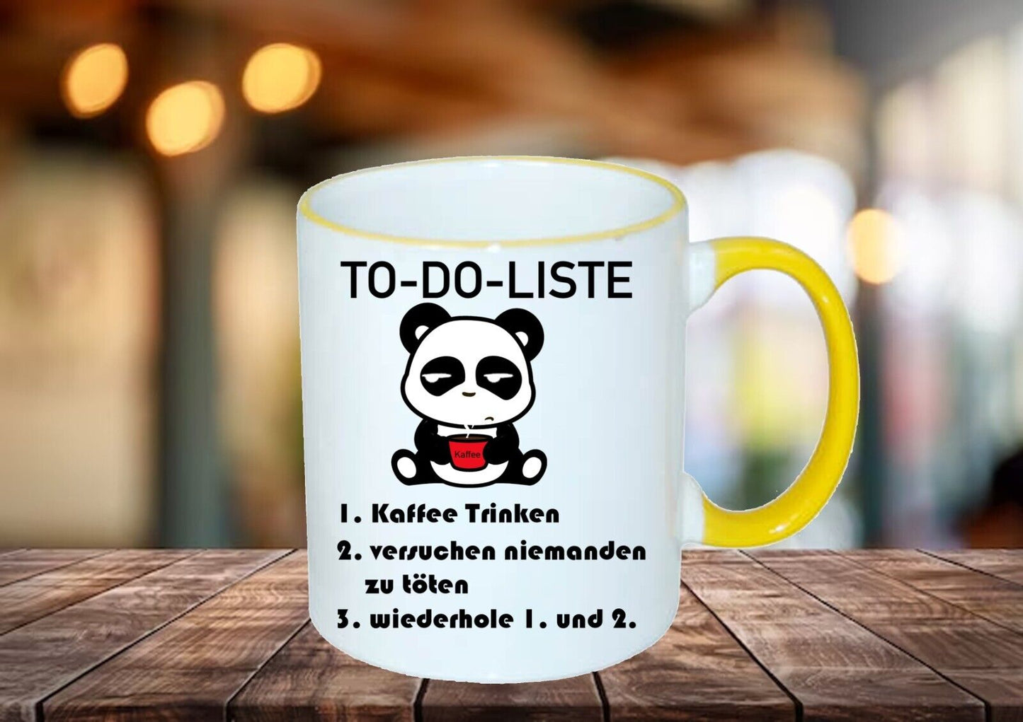 Panda tasse lustige Geschenk idee für freunde Kollegen Familie freude schenken