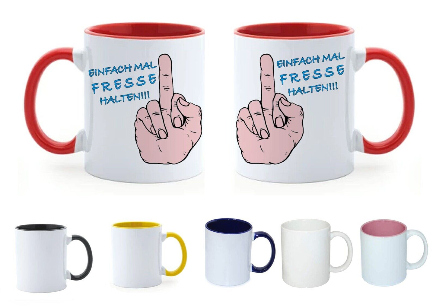 Tasse mit Spruch, Geschenk- ,, EINFACH MAL FRESSE HALTEN " - Kaffeetasse- Büro