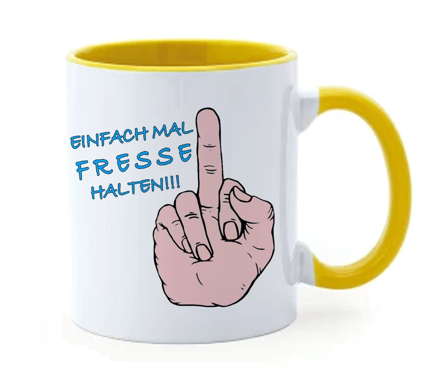 Tasse mit Spruch, Geschenk- ,, EINFACH MAL FRESSE HALTEN " - Kaffeetasse- Büro