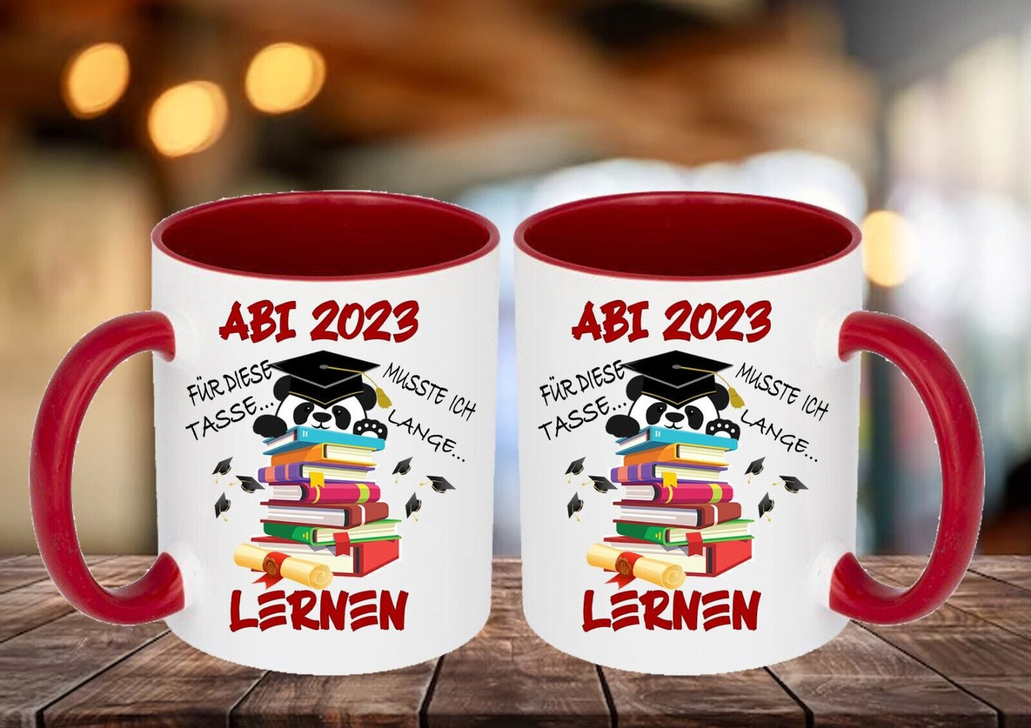 Tasse Abi 2023 mit Spruch… Kaffeetasse lustig als geschenk. Mit Dein Name