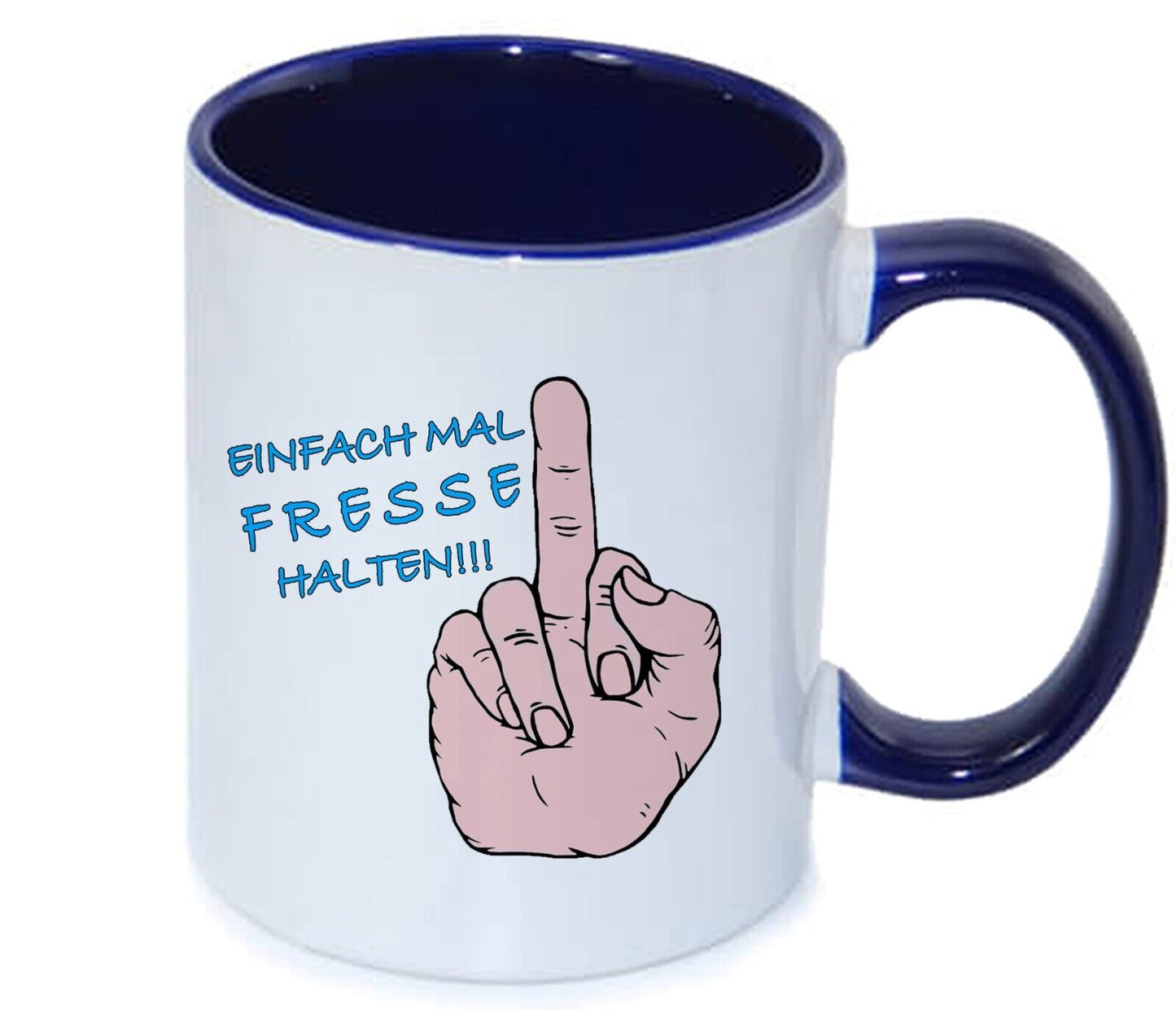 Tasse mit Spruch, Geschenk- ,, EINFACH MAL FRESSE HALTEN " - Kaffeetasse- Büro