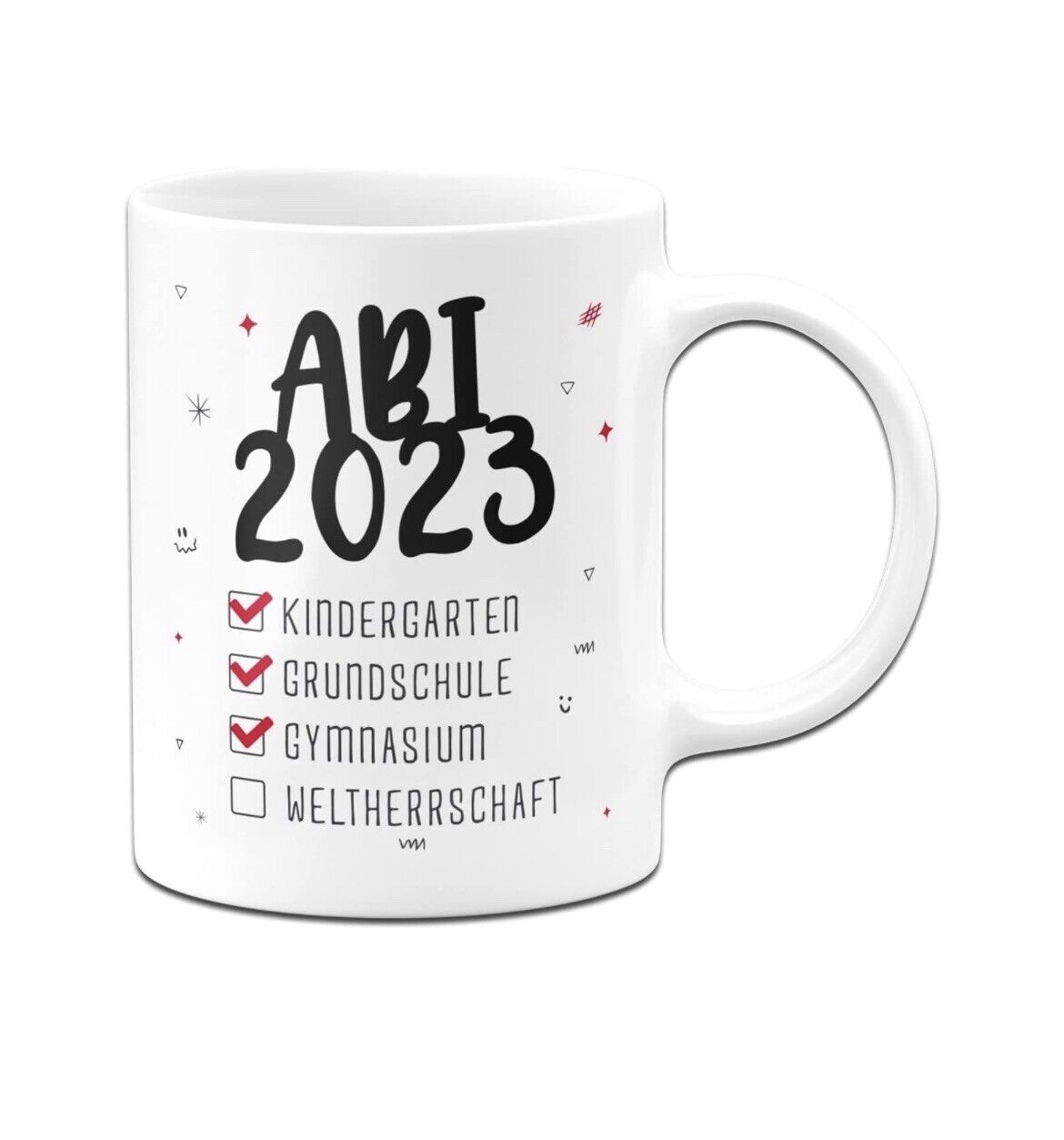 Tasse Abi 2023 mit Spruch… Kaffeetasse lustig als geschenk. Mit Dein Name