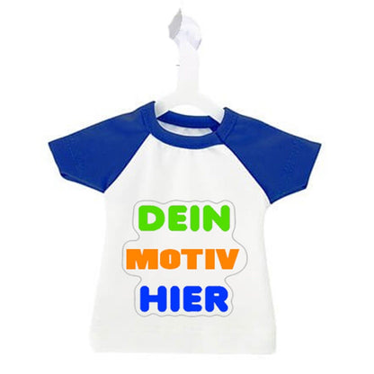 mini-T-Shirt Aufhänger für auto, personalisiert mit Dein Motiv, Foto, Logo…